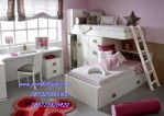 Furniture Set Kamar Tidur Tingkat Anak Perempuan Warna Duco Terbaru