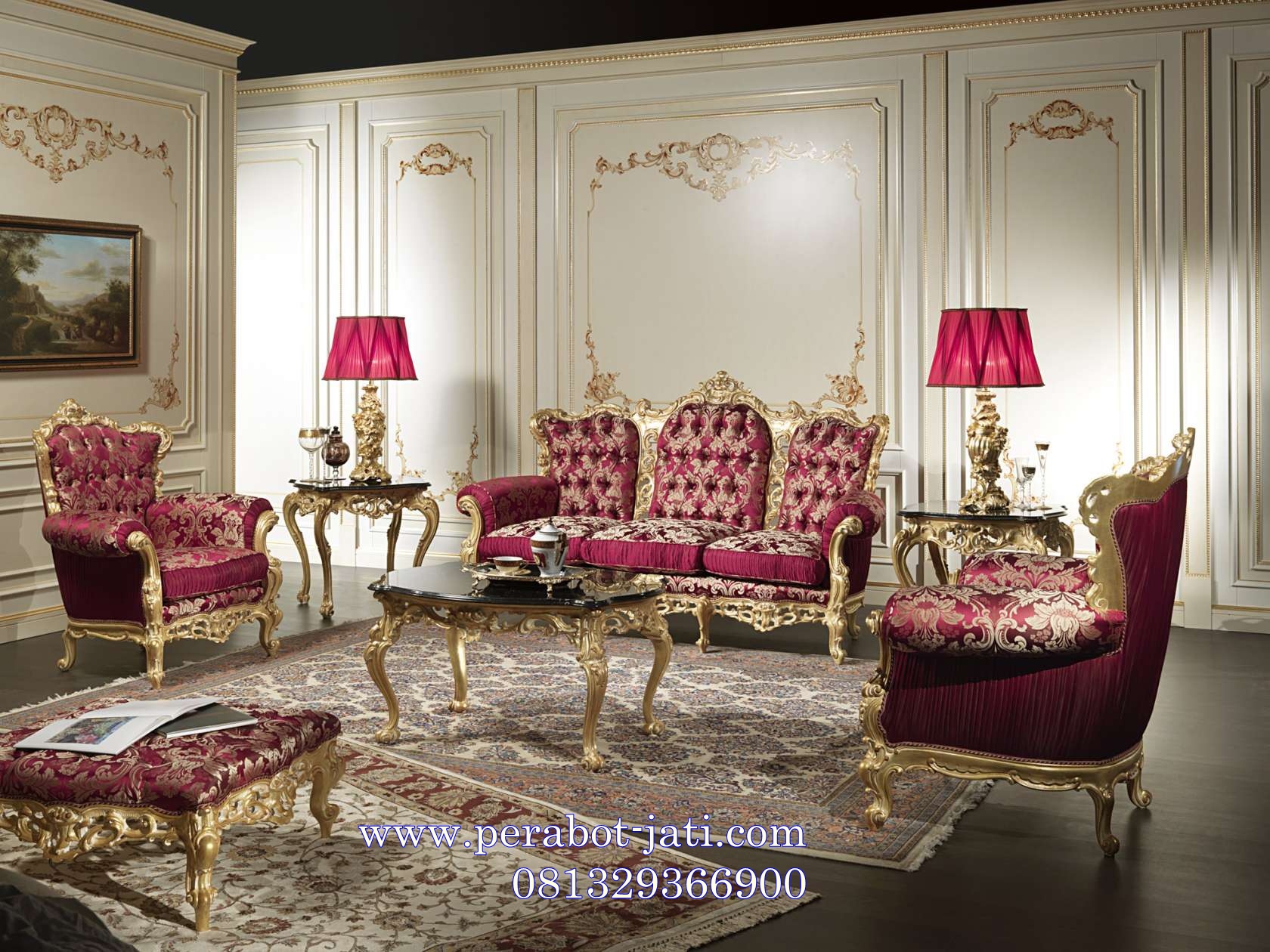 Jual Kursi Sofa Ruang Tamu Klasik Ukir Royal Luxury Murah Perabot